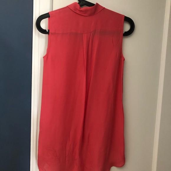 J crew sleeveless pink silk tunic shirt size 00p - Picture 4 of 7